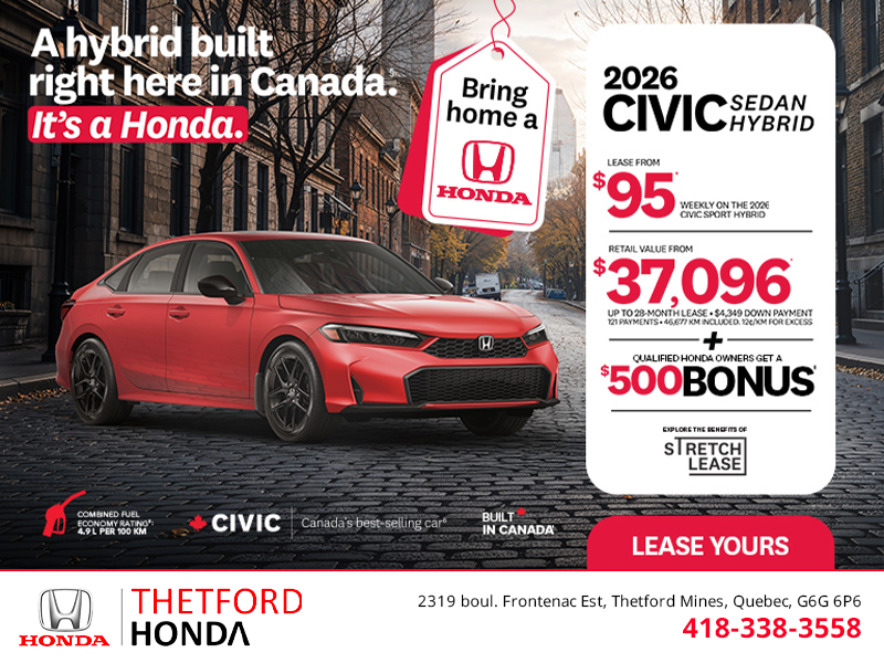 Get the 2026 Honda Civic Sedan Hybrid!
