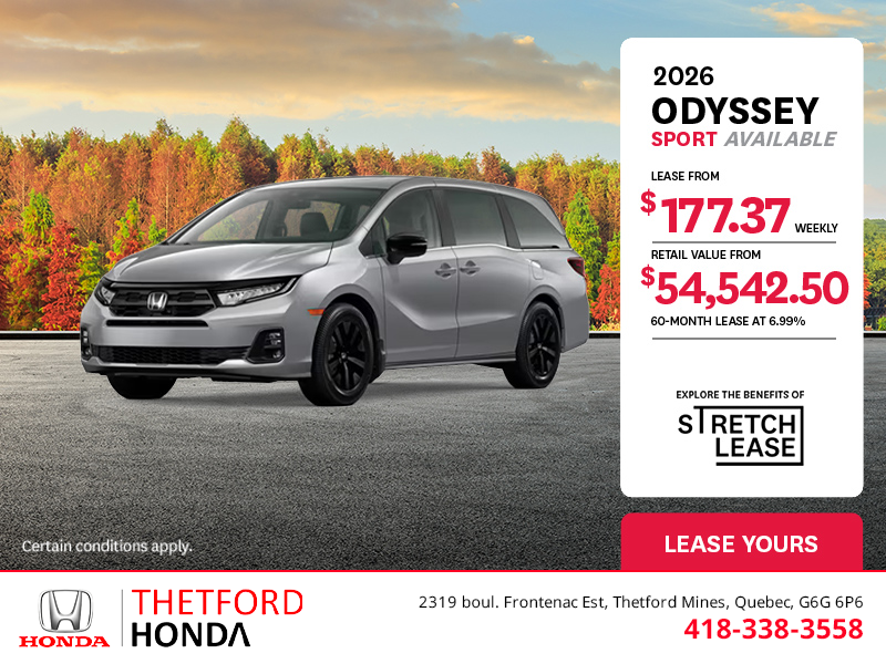 Get the 2026 Honda Odyssey!
