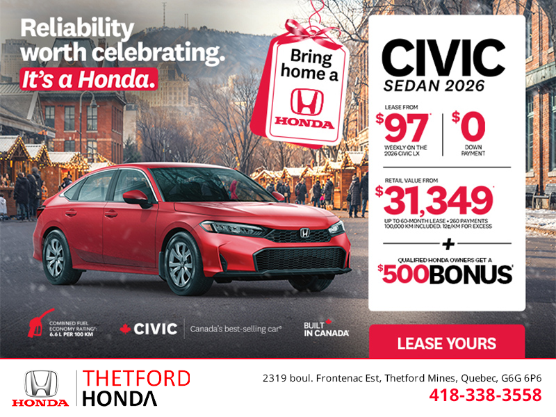 Get the 2026 Honda Civic Sedan!