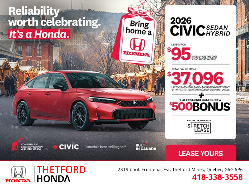 Get the 2026 Honda Civic Sedan Hybrid!