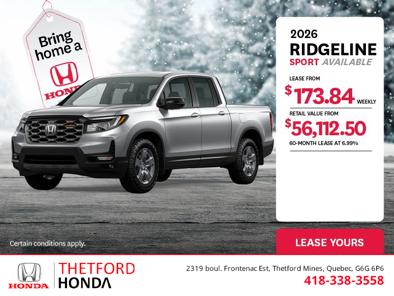 Get the 2026 Honda Ridgeline!