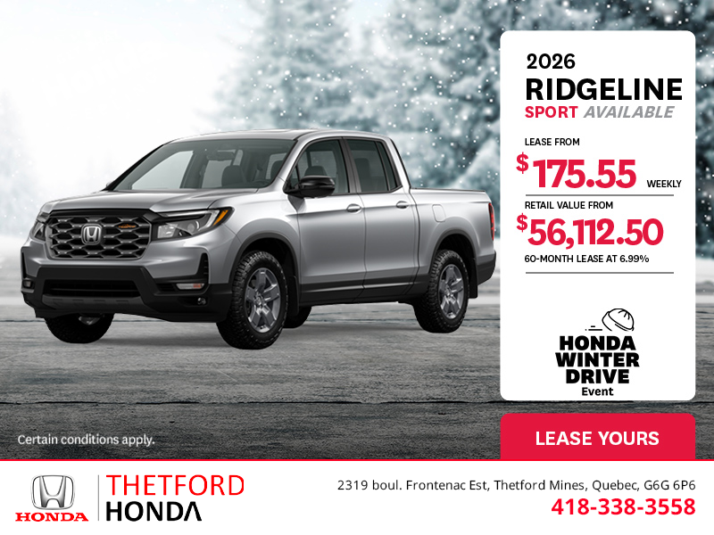 Get the 2026 Honda Ridgeline!