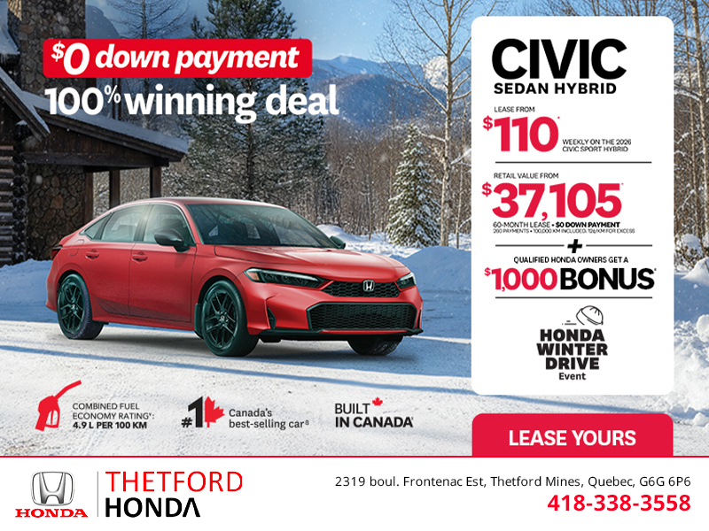 Get the 2026 Honda Civic Sedan Hybrid!