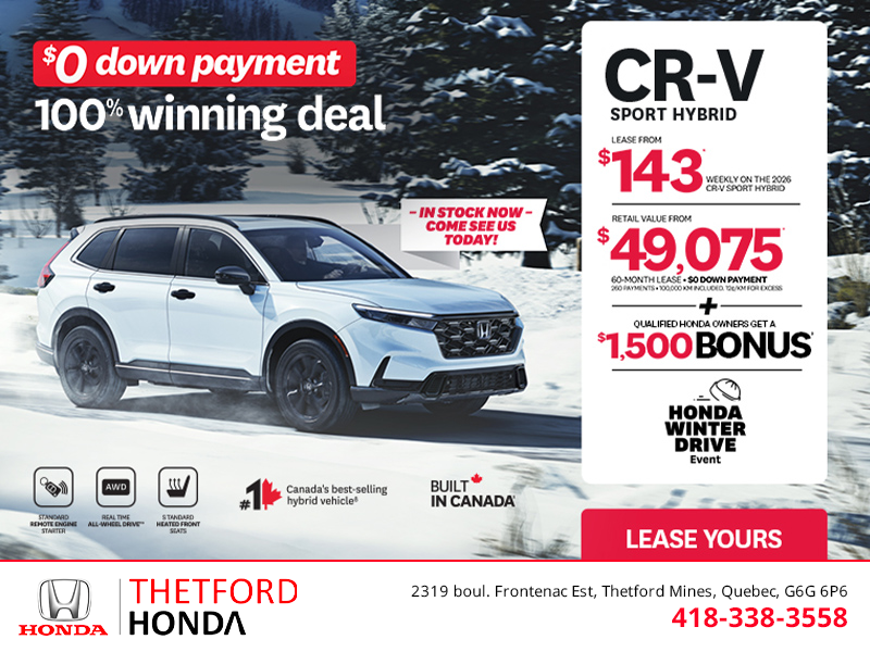 Get the 2026 Honda CR-V Hybrid!