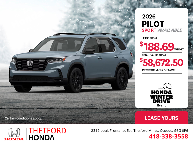 Get the 2026 Honda Pilot!