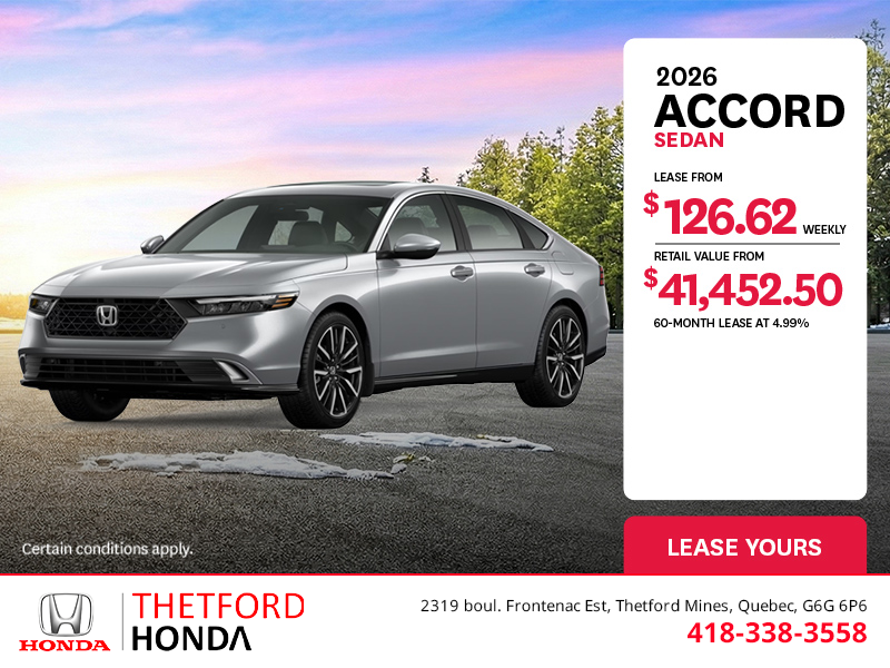 Get the 2026 Honda Accord!