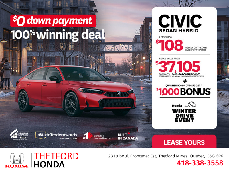 Get the 2026 Honda Civic Sedan Hybrid!