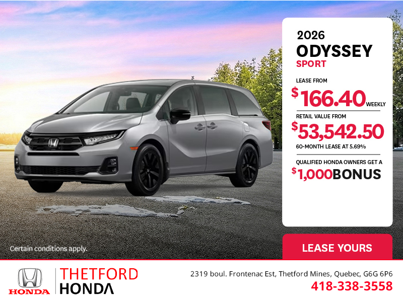 Get the 2026 Honda Odyssey!