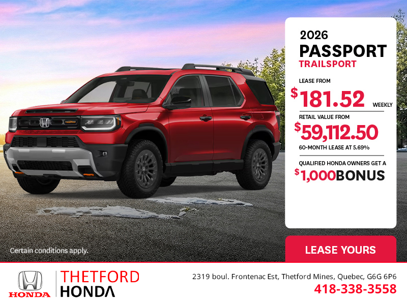 Get the 2026 Honda Passport!