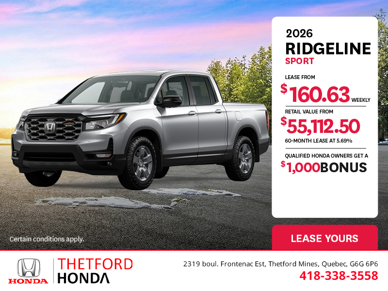 Get the 2026 Honda Ridgeline!