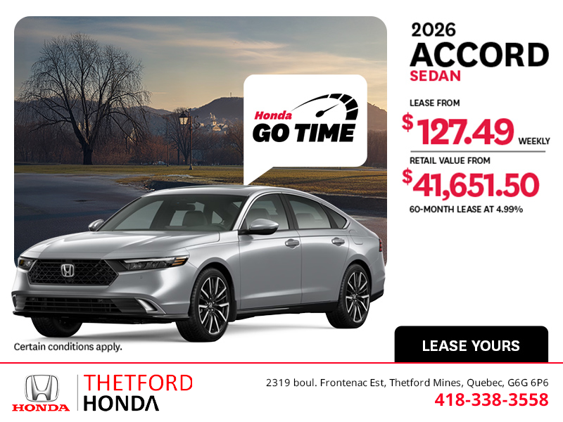 Get the 2026 Honda Accord!