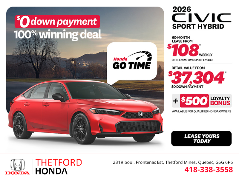 Get the 2026 Honda Civic Sedan Hybrid!