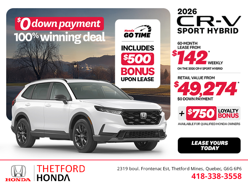 Get the 2026 Honda CR-V Hybrid!