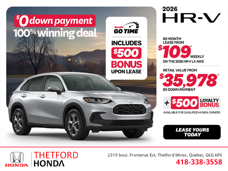 Get the 2026 Honda HR-V!