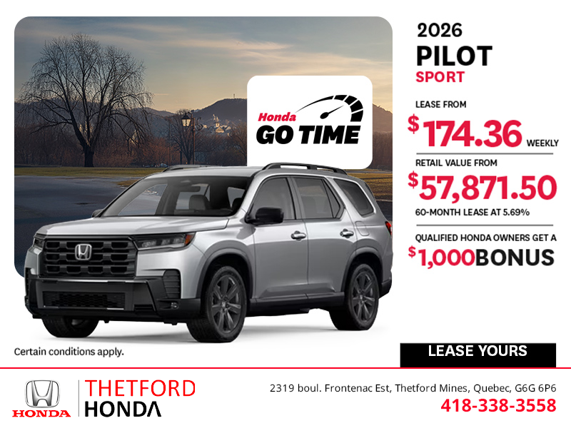 Get the 2026 Honda Pilot!