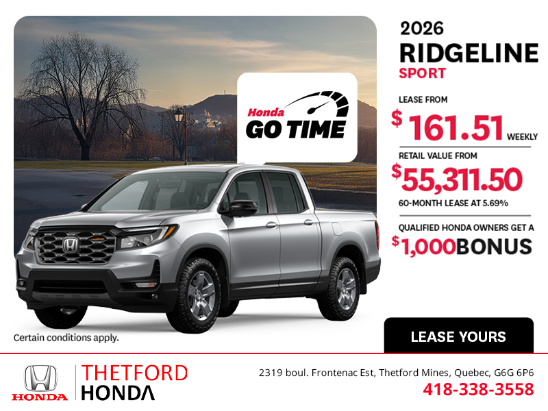 Get the 2026 Honda Ridgeline!