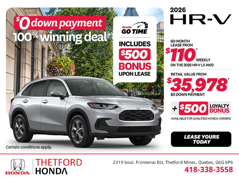 Get the 2026 Honda HR-V!