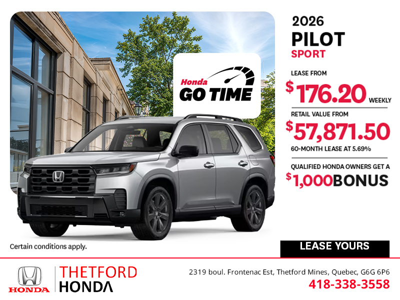 Get the 2026 Honda Pilot!