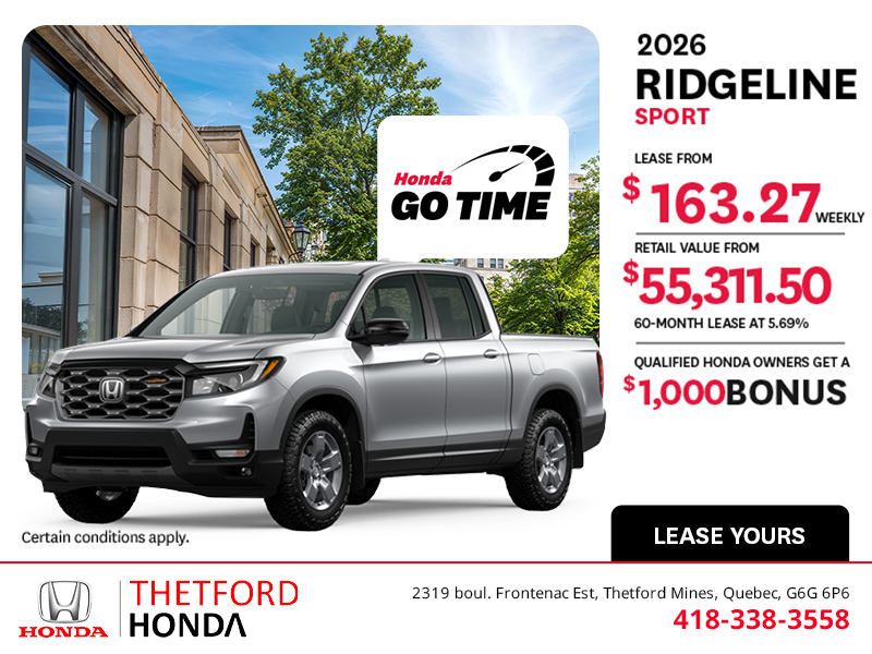 Get the 2026 Honda Ridgeline!