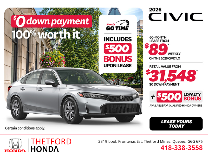 Get the 2026 Honda Civic!