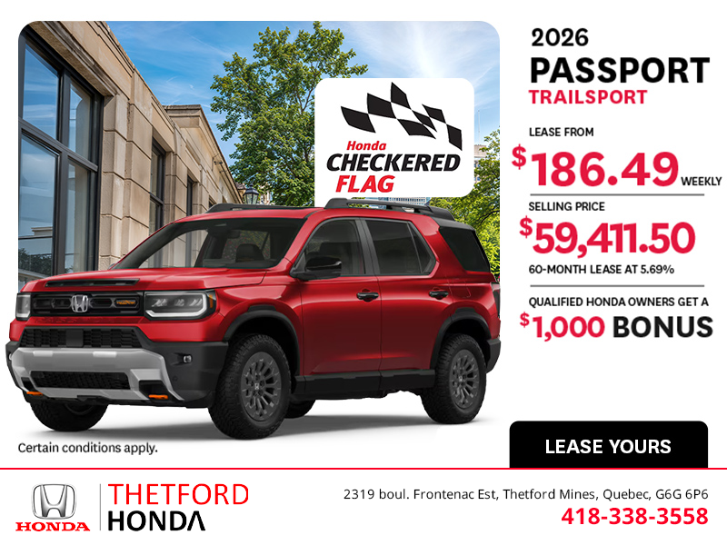 Get the 2026 Honda Passport!