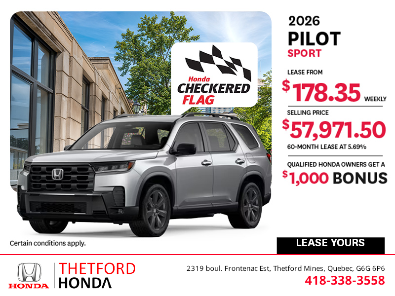 Get the 2026 Honda Pilot!