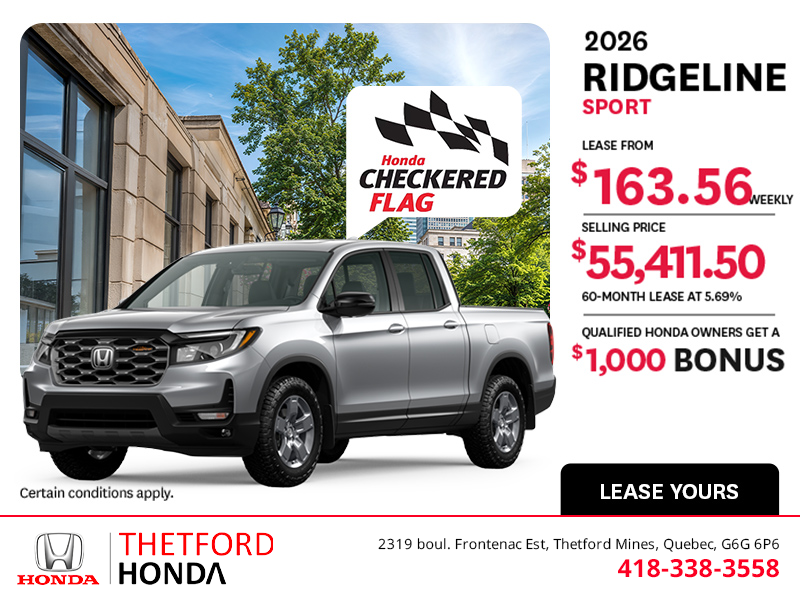 Get the 2026 Honda Ridgeline!