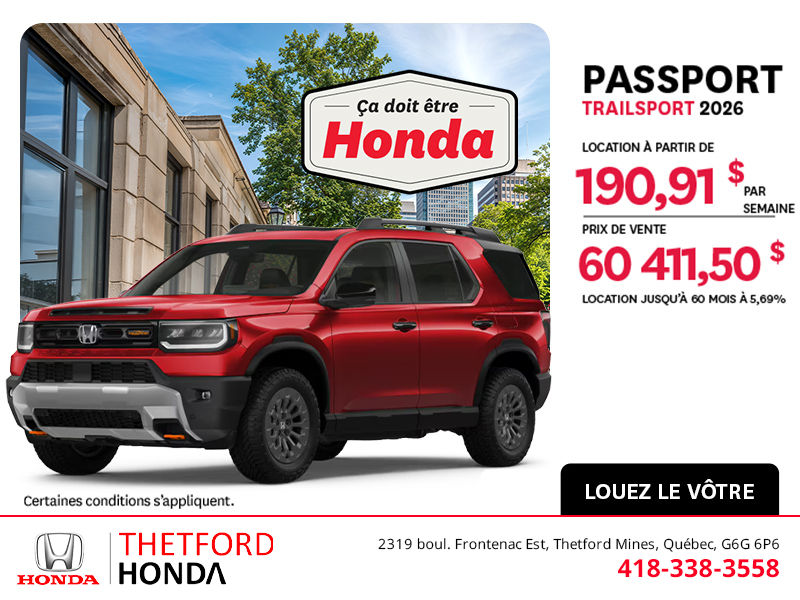 Honda Passport 2026