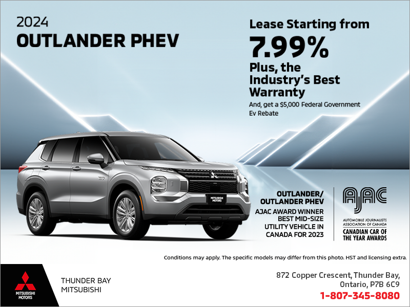 The 2024 Mitsubishi Outlander PHEV | Thunder Bay Mitsubishi