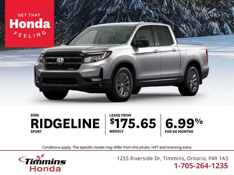 Get the 2026 Honda Ridgeline!