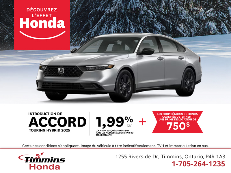 Obtenez le Honda Accord 2025 !