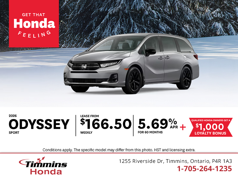 Get the 2026 Honda Odyssey!