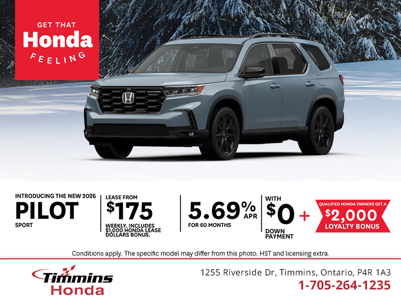 Get the 2026 Honda Pilot