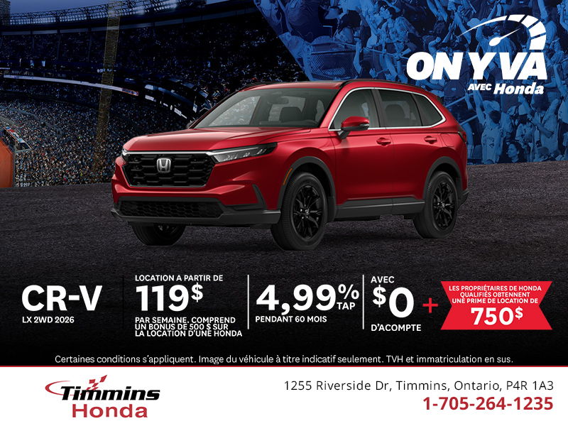 Obtenez le Honda CR-V 2026