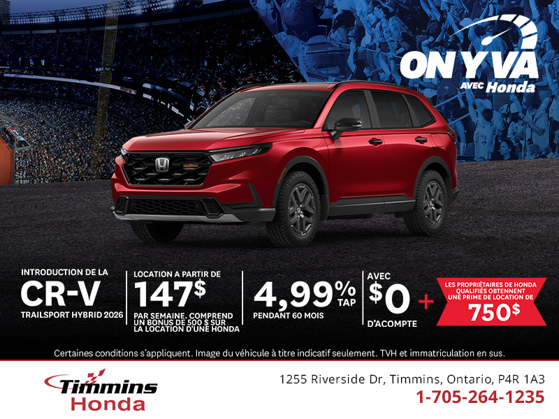 Obtenez le Honda CR-V Hybride 2026 !