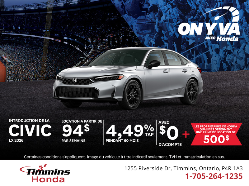 Procurez-vous la Honda Civic 2026