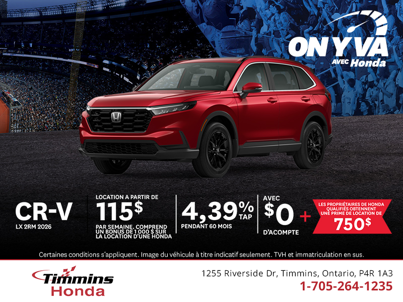 Obtenez la Honda CR-V 2026
