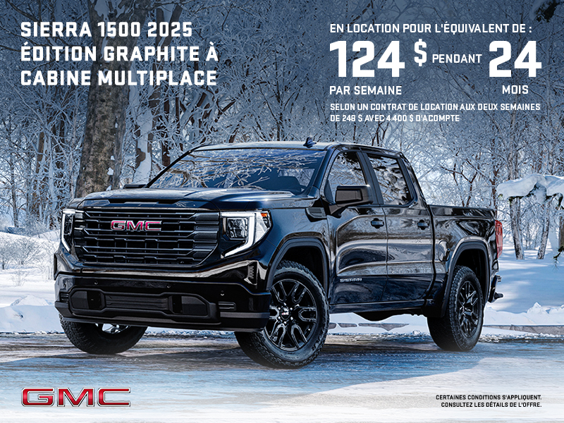 Le GMC Sierra 1500 Graphite à cabine multiplace 2025