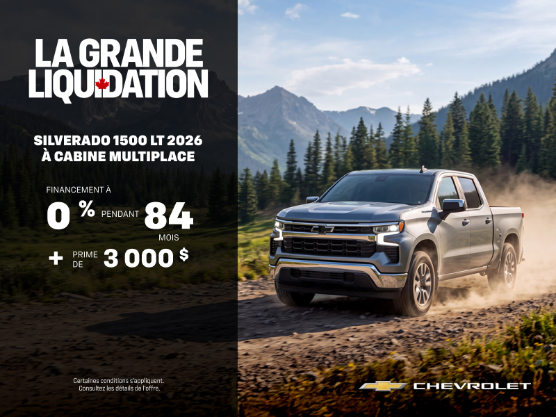Le Chevrolet Silverado 1500 LT 2026