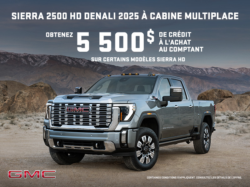 Le GMC Sierra 2500 HD Denali Crew CAB 2025.