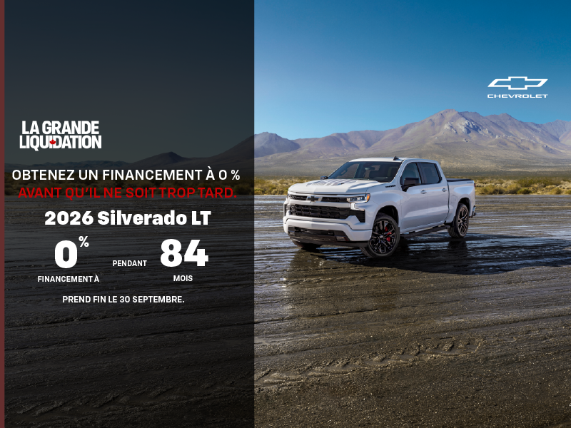 Procurez-vous le Silverado LT 2026