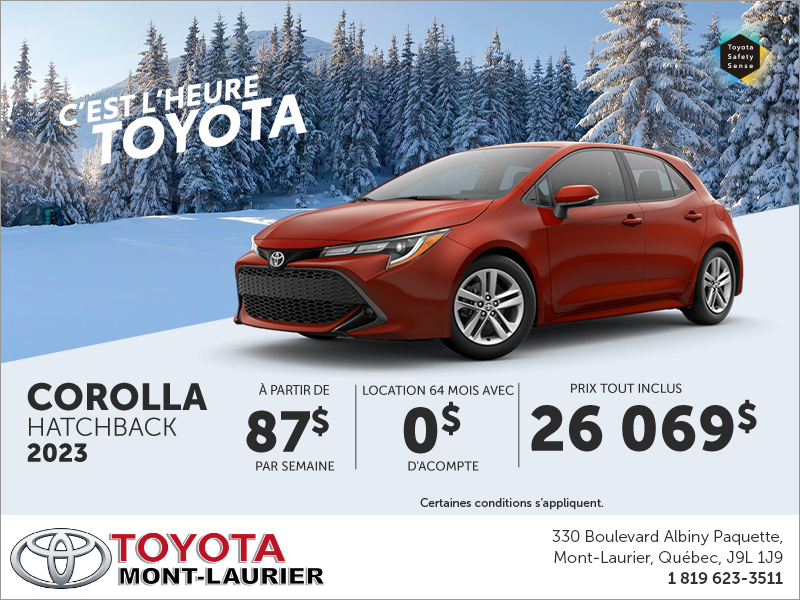 Toyota Corolla Hatchback 2023