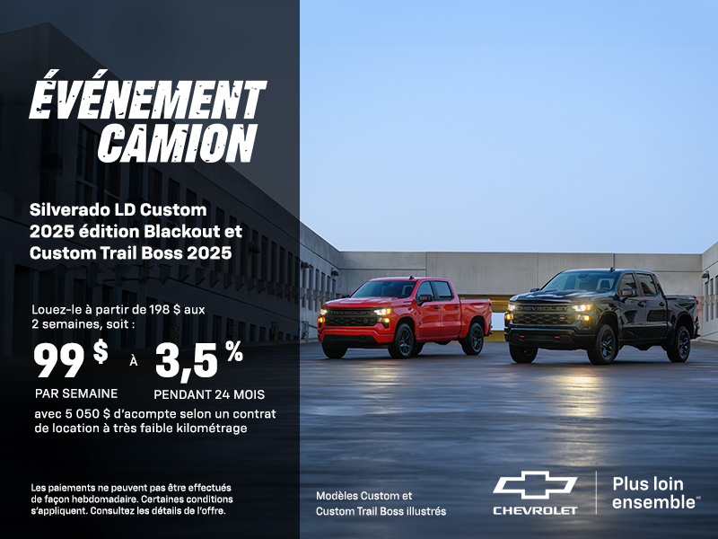 Le Chevrolet Silverado LD Custom & Custom Trail Boss 2025
