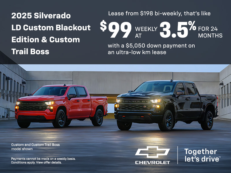 The 2025 Chevrolet Silverado LD Custom & Custom Trail Boss