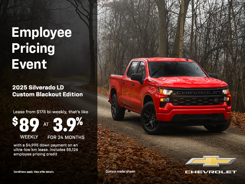 The 2025 Chevrolet Silverado LD Custom Blackout Edition