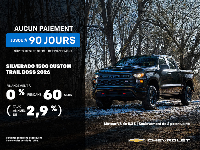 Procurez-vous le Chevrolet Silverado 1500 Custom Trail Boss 2025