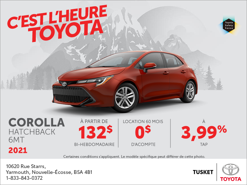 Toyota Corolla à hayon 2021