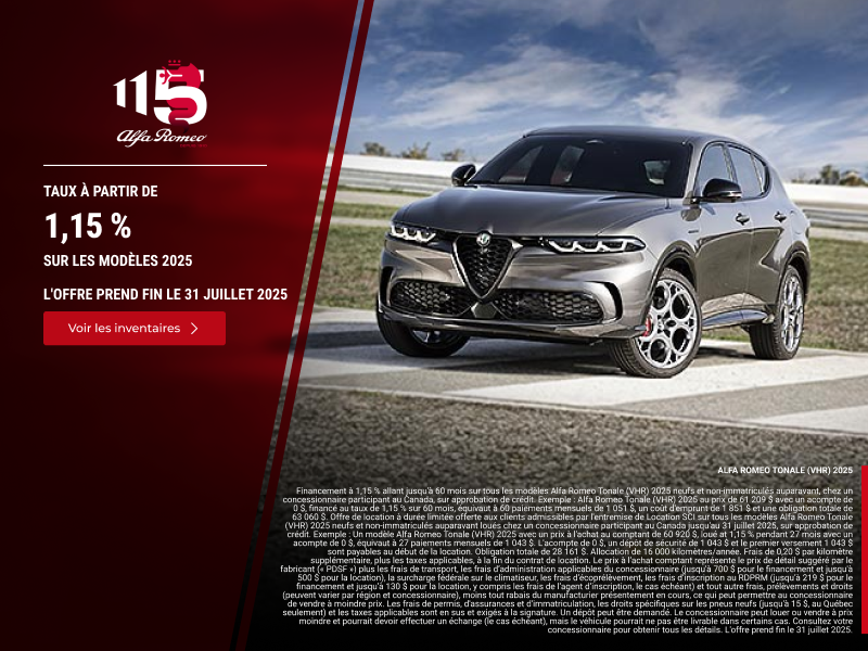 L'événement mensuel Alfa Romeo
