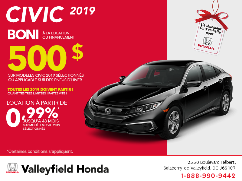 Louez la Honda Civic 2019!
