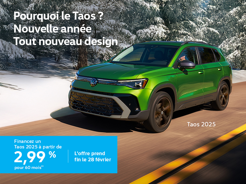 Procurez-vous la Volkswagen Taos 2025